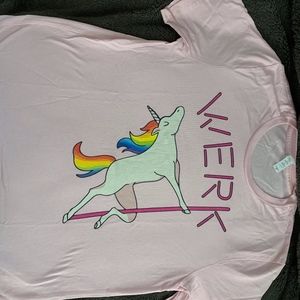 Werk Pink Unicorn T Shirt